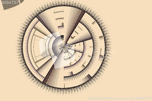 Image of Illustration: fractal image of a disk drive.