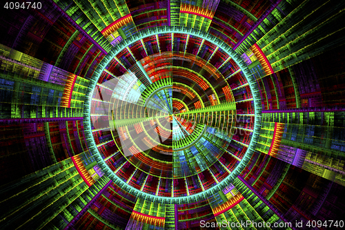 Image of Illustration: fractal image of a disk drive.