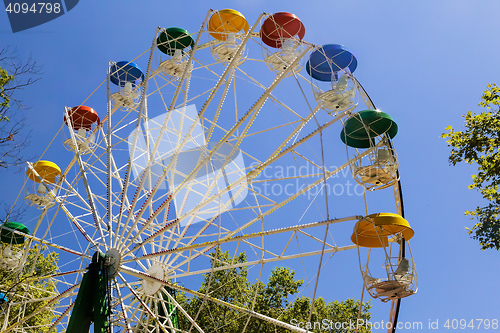 Image of Attraction in the Park: Ferris wheel.