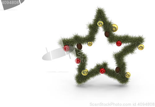 Image of Decoration for the holiday of Christmas - holiday star.3D render
