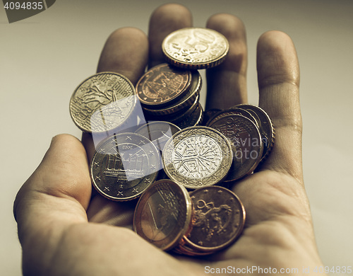 Image of Vintage Euro coins
