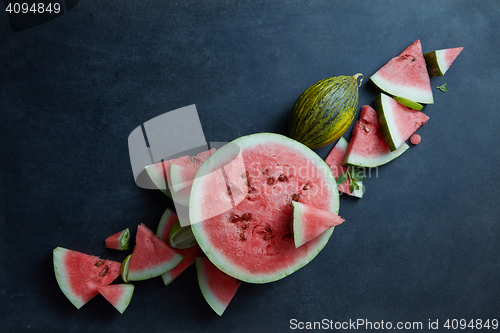 Image of pieces of fresh watermelon