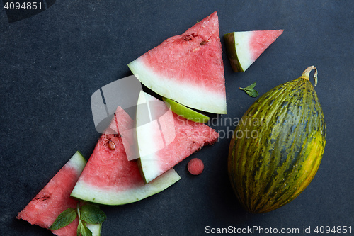 Image of fresh pieces watermelon