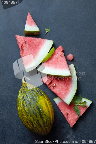 Image of pieces of fresh watermelon