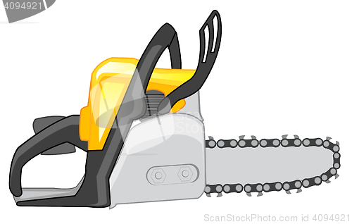 Image of Chainsaw on white background