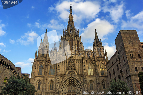 Image of Cathedral of the Holy Cross and Saint Eulalia in Barcelona Catal