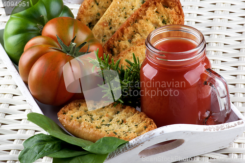 Image of Tomato Juice and Bread
