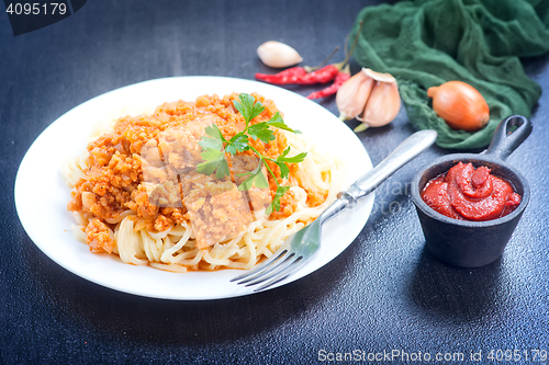 Image of pasta with sauce