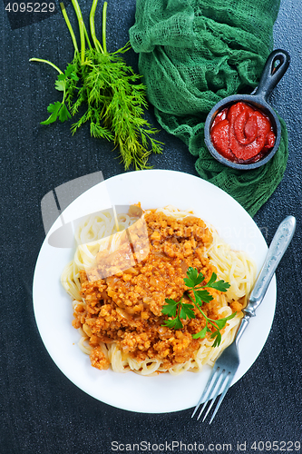 Image of pasta with sauce