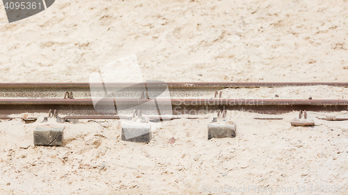 Image of Desert railroad track