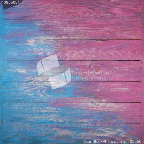 Image of pink and blue wooden background