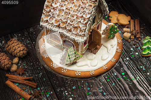 Image of Homemade gingerbread house