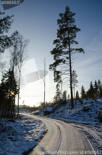 Image of Icy country road
