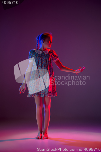 Image of The teen modern ballet dancer