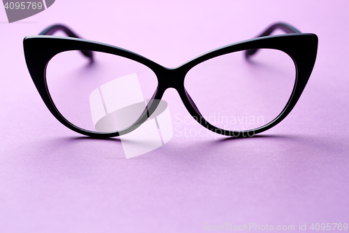 Image of Black frame glasses with lenses