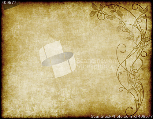 Image of floral paper or parchment