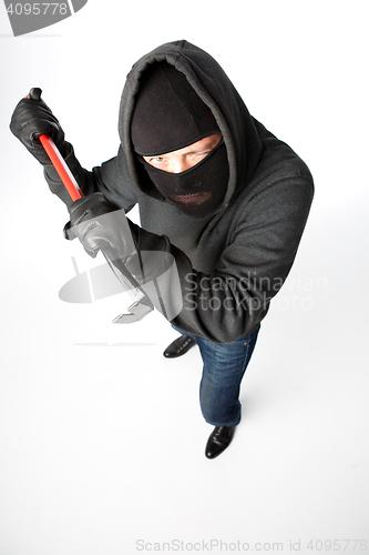 Image of Burglar on pure white background