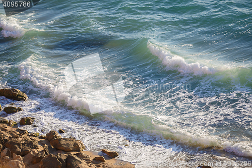 Image of Wave pure black sea off the coast of Crimea