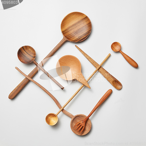 Image of Assorted wooden cutlery