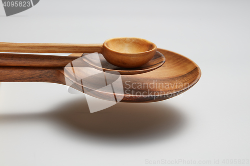 Image of Wooden spoons of different sizes