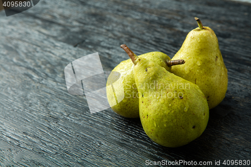Image of Three green pears