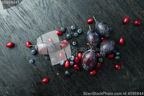 Image of bunch of delicious ripe berries