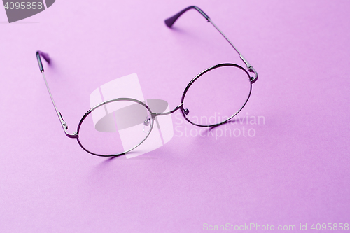 Image of Round glasses with transparent lenses