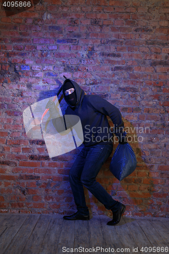 Image of Rogue near wall with sack