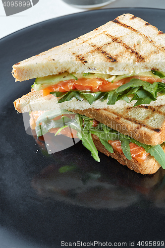 Image of Macro sandwich with salmon