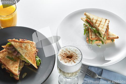 Image of Club sandwiches with different fillings