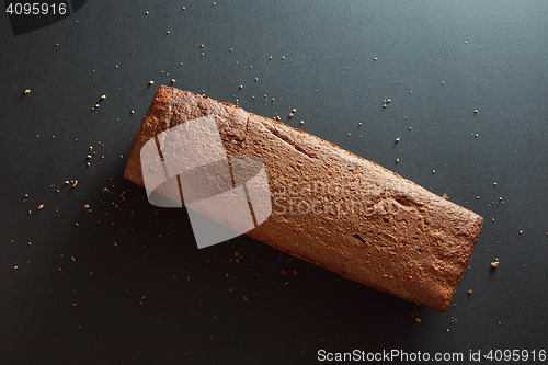 Image of baguette on a black background