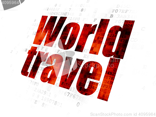 Image of Vacation concept: World Travel on Digital background