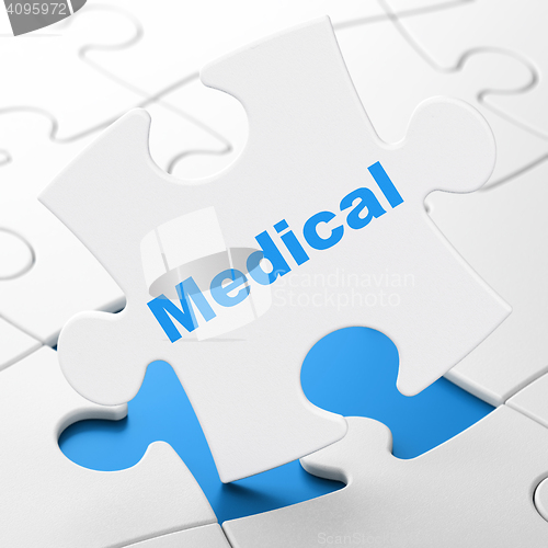 Image of Health concept: Medical on puzzle background