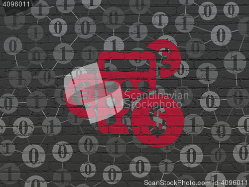 Image of Business concept: Calculator on wall background
