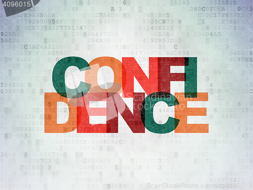 Image of Business concept: Confidence on Digital Data Paper background
