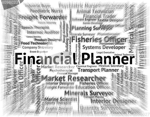 Image of Financial Planner Shows Employment Commerce And Administrator