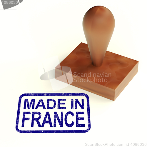 Image of Made In France Rubber Stamp Shows French Products