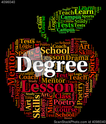 Image of Degree Word Shows Degrees Associates And Master\'s