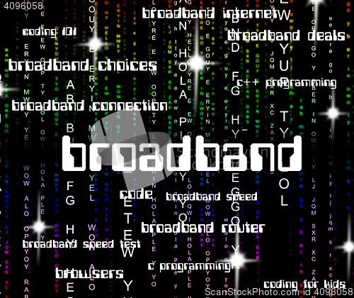 Image of Broadband Word Shows World Wide Web And Computing