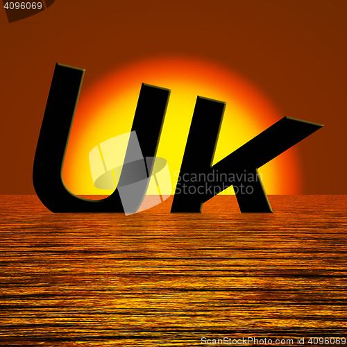 Image of Uk Word Sinking As Symbol for Britains Problems