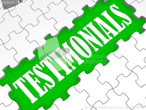 Image of Testimonials Puzzle Showing Credentials And Recommendations