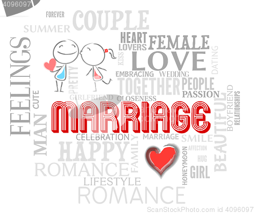Image of Marriage Words Shows Find Love And Adoration