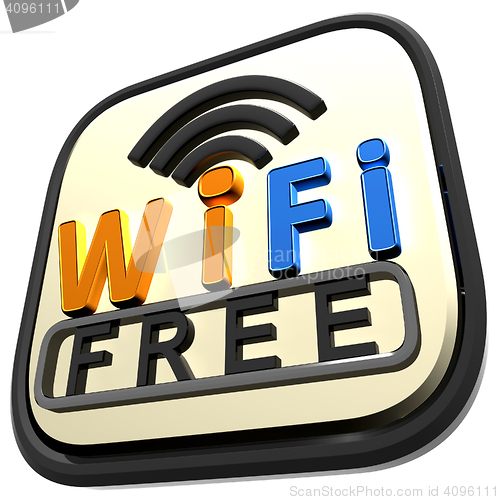 Image of Orange Wifi Free Internet Shows Wireless Connecting