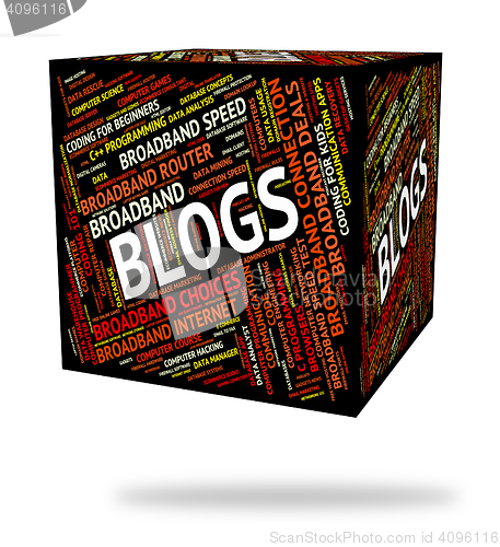 Image of Blogs Word Indicates Website Blogger And Websites