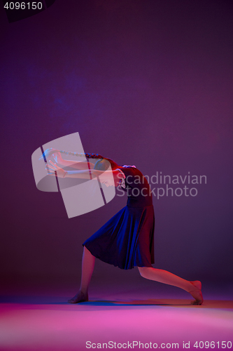 Image of The teen modern ballet dancer