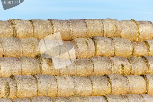 Image of stack of straw in the field