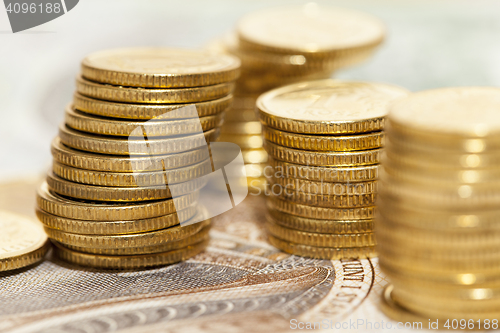 Image of Polish coins close up