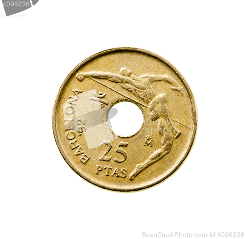Image of Spanish coin closeup