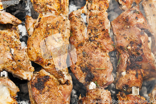 Image of barbecue pork, close-up