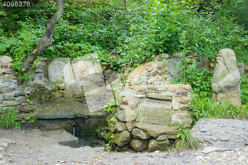 Image of Spring grandfather taran - source of the river \"carica\" in Horodyshche district of the Volgograd region, Russia